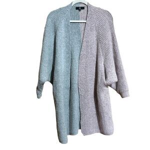 Missguided Cardigan Women Small Medium Multicolor Colorblock Open Chunky Sweater